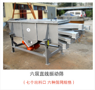 六層直線振動篩加裝制成裝置，灰色油漆出口產(chǎn)品