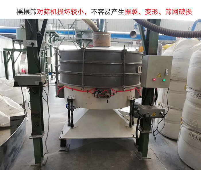 搖擺篩沒有振動力借助的主要是篩箱搖晃，所以磨損較小。
